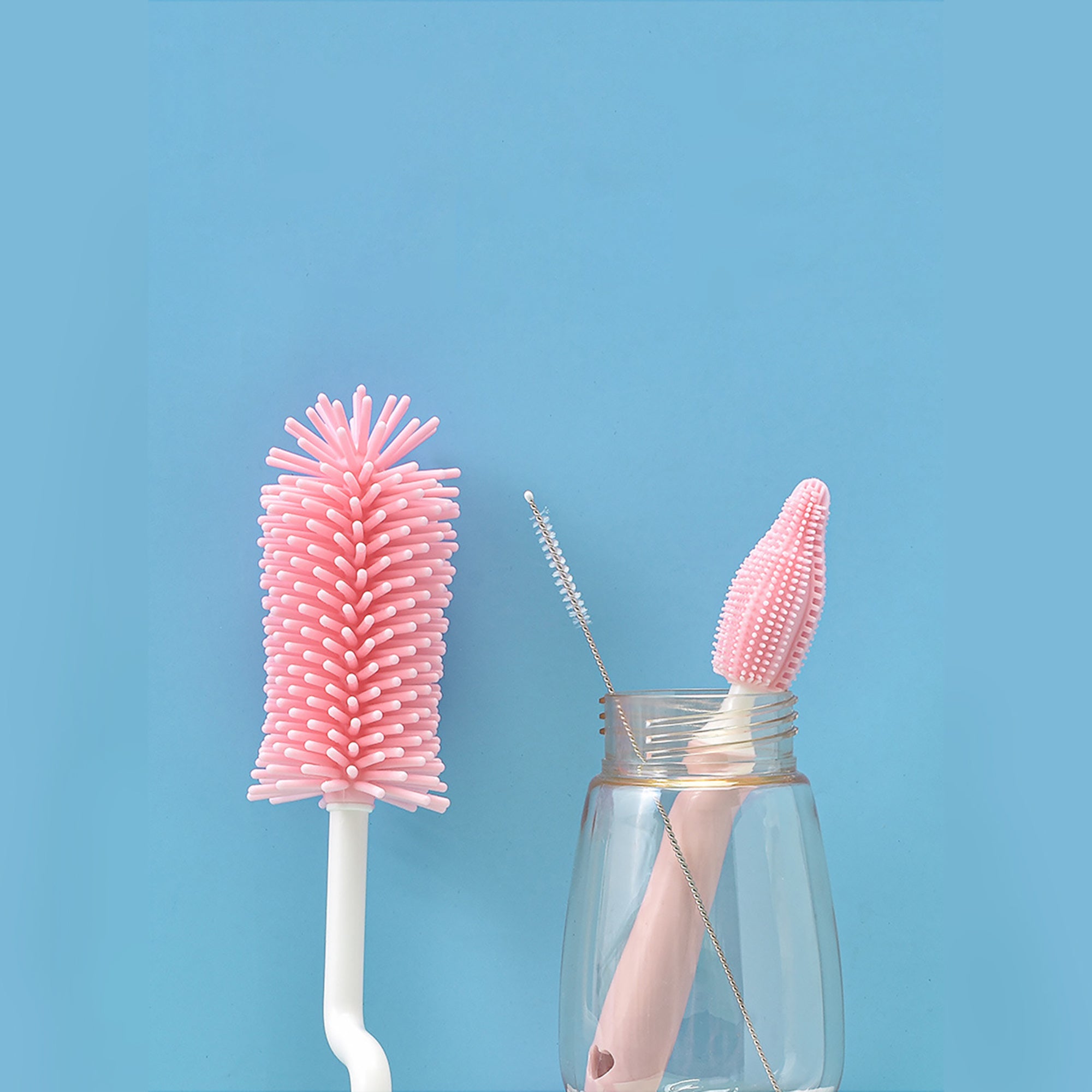 Baby Silicone Bottle Brush Straw