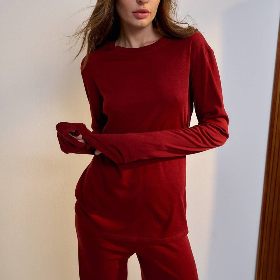 Thin Long-sleeve Suit Women's Inner Wear Dress