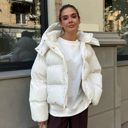 Cotton-padded Loose Coat Short Pocket Jacket