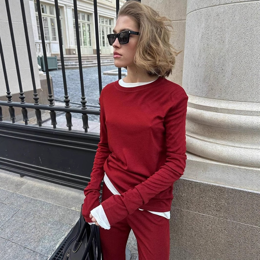 Thin Long-sleeve Suit Women's Inner Wear Dress
