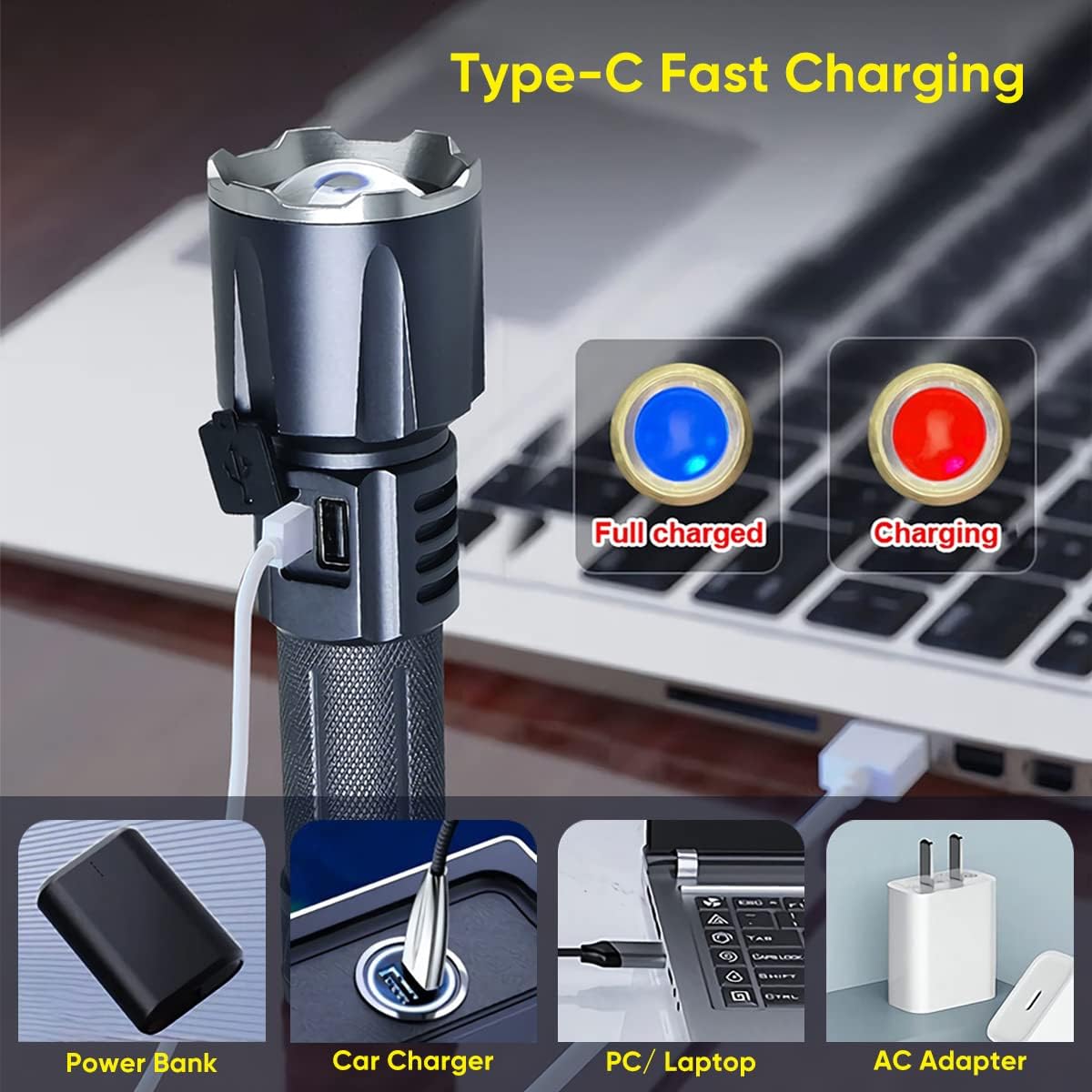 Pack Of 2 High Lumens Flashlight